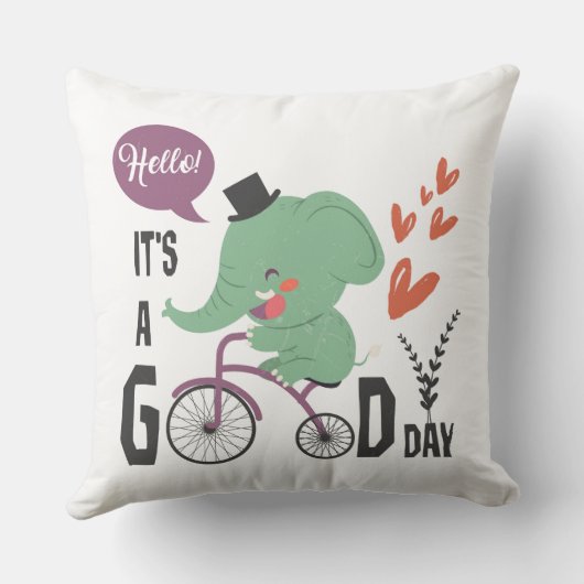 Volg de ellephant Decorative Pillow Kussen (Achterkant)