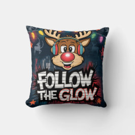 Volg de Glow Feestelijke Rudolph Kerstverlichting Kussen