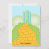 Volg de Gouden Brick Road Birthday Invite Kaart (Achterkant)