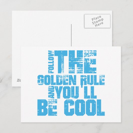 Volg de Gouden Regel en je zult cool zijn Briefkaart (Voorkant / Achterkant)