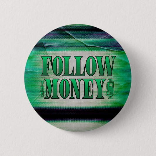 Volg de Grunge Ronde Button 5,7 Cm (Voorkant)