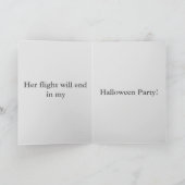 Volg de heks Halloween Invitation Kaart (Binnen)