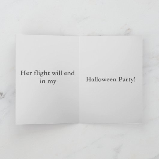 Volg de heks Halloween Invitation Kaart (Binnen)