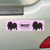Volg de Keeshond Silhouet Bumpersticker (Op auto)