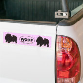 Volg de Keeshond Silhouet Bumpersticker (Op Truck)