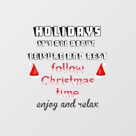 Volg de kersttijd raamsticker