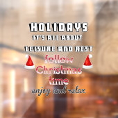 Volg de kersttijd raamsticker (Vel 2)