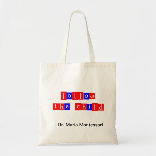 "Volg de kindertas" Tote Bag (Voorkant)