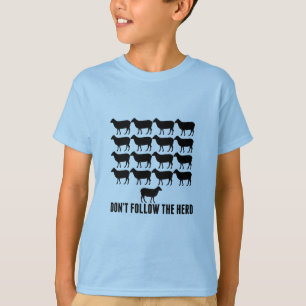 Volg de kudde schapen niet Wees jezelf Kinder T-shirt
