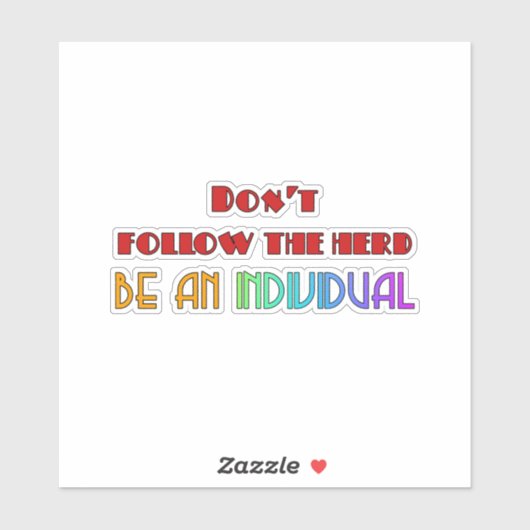 Volg de kudde vinyl gesneden contour niet sticker (Vel)