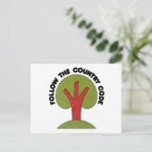 Volg de landcode briefkaart (Staand voorkant)