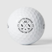 'Volg de Leider' Aangepast Monogram Golfballen (Voorkant)