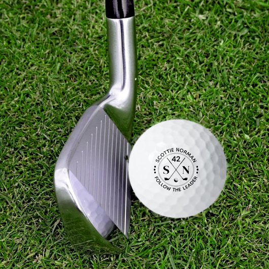 'Volg de Leider' Aangepast Monogram Golfballen