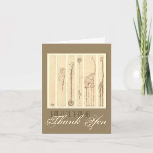 "Volg de leider" giraffe Dank u Bedankkaart (Voorkant)