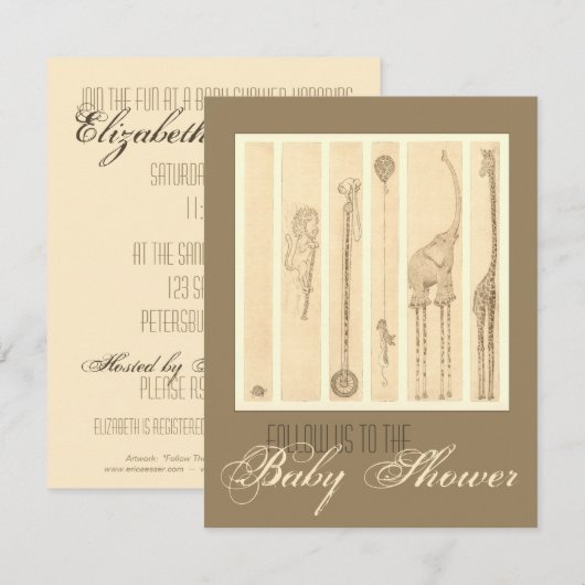 Volg de leider [giraffe] kaart (Voorkant / Achterkant)