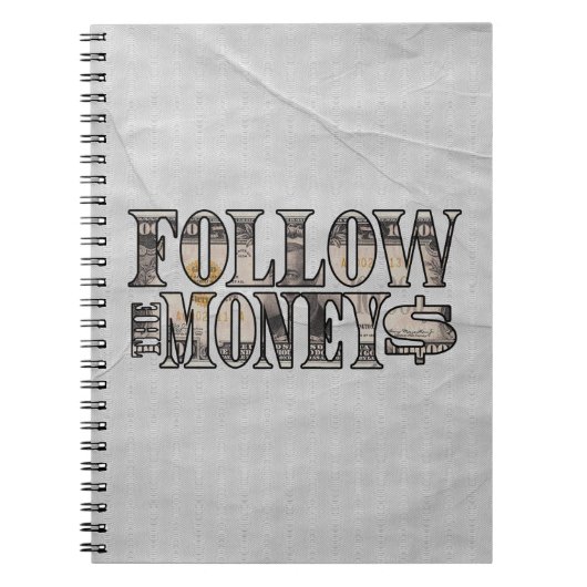 Volg de Money ~ Bill Notitieboek (Voorkant)
