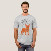 Volg de Oranje Frenchie(TM) T-shirt (Voorkant volledig)