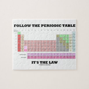 Volg de periodieke tabel Het is de wet (chemie) Legpuzzel