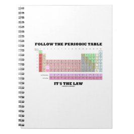 Volg de periodieke tabel Het is de wet (chemie) Notitieboek