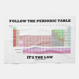 Volg de periodieke tabel Het is de wet (chemie) Theedoek