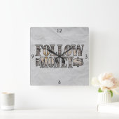 Volg de Wall-klok van het Money ~ Bill Square Vierkante Klok (Huis)