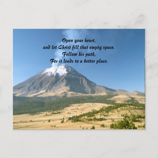 Volg de weg van Christus Briefkaart (Voorkant)