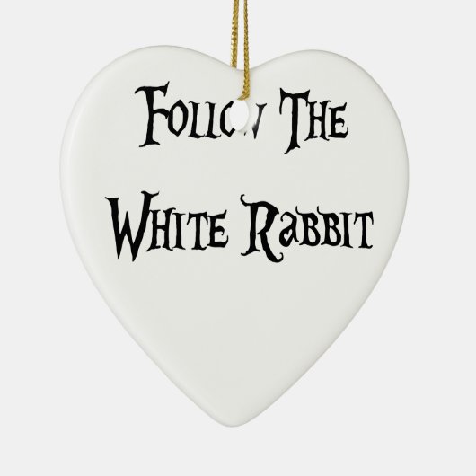 Volg de White Rabbit Alice Keramisch Ornament (Rechts)