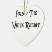 Volg de White Rabbit Alice Keramisch Ornament (Links)