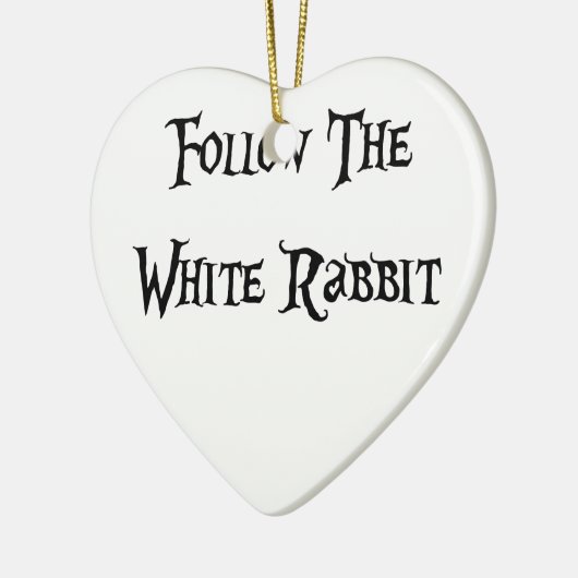 Volg de White Rabbit Alice Keramisch Ornament (Links)