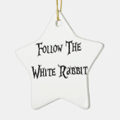 Volg de White Rabbit Alice Keramisch Ornament (Links)
