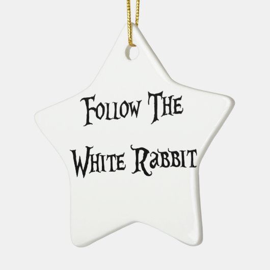 Volg de White Rabbit Alice Keramisch Ornament (Links)