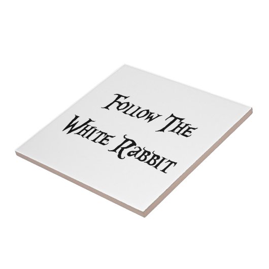 Volg de White Rabbit Alice Tegeltje (Zijkant)