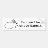 Volg de White Rabbit Bumpersticker (Voorkant)
