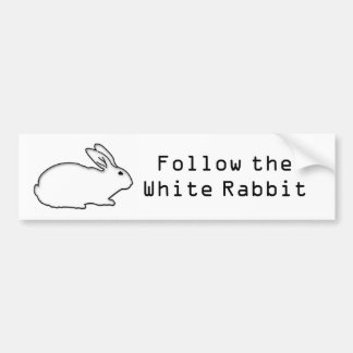 Volg de White Rabbit Bumpersticker