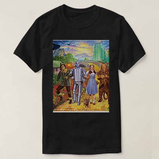Volg de Yellow Brick Road Wizard van Oz T-shirt (Design voorkant)