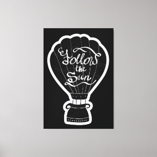 Volg de zon canvas afdruk