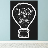 Volg de zon canvas afdruk (Insitu (Houten vloer))