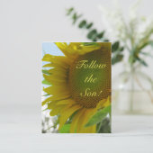 Volg de zoon. Christelijk bericht op een Briefkaar Briefkaart (Staand voorkant)