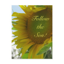 Volg de zoon. Christelijk bericht op een Briefkaar