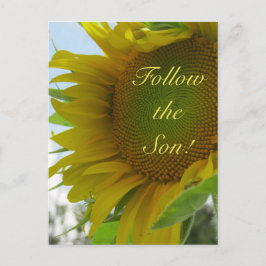 Volg de zoon. Christelijk bericht op een Briefkaar Briefkaart