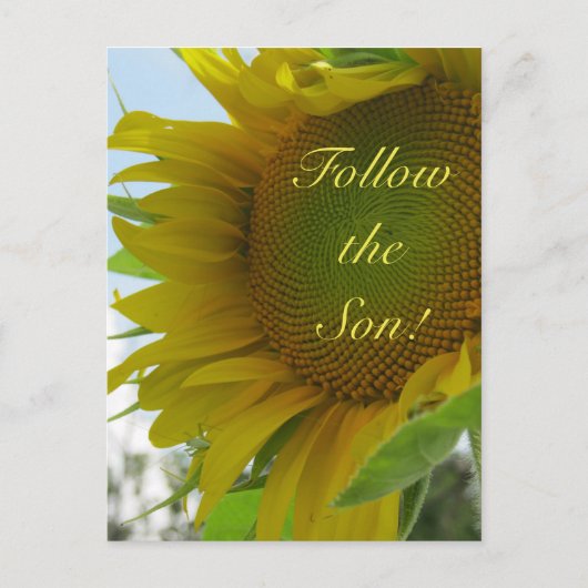 Volg de zoon. Christelijk bericht op een Briefkaar Briefkaart (Voorkant)