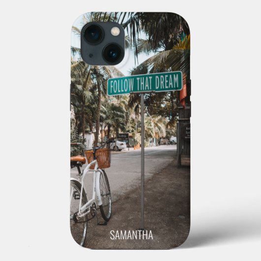 Volg die droom, Tropical Street Sign Case-Mate iPhone Case (Achterkant)
