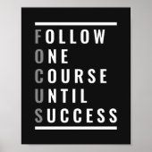 Volg één cursus tot succes | MOTIVATIE Poster (Voorkant)