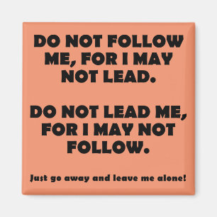 Volg en leidt geen grappige vriend Magnet