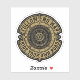 Volg Geen Landkaart Rijd Je Eigen Weg Sticker