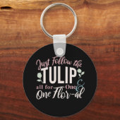 Volg gewoon de Tulp helemaal voor één en één flatp Sleutelhanger (Voorkant)