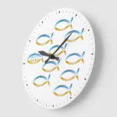 Volg hem - Christelijk vissymbool Grote Klok (Hoek)