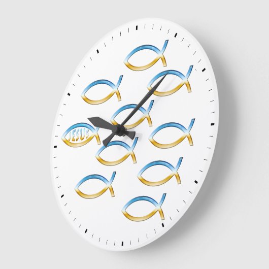 Volg hem - Christelijk vissymbool Grote Klok (Hoek)