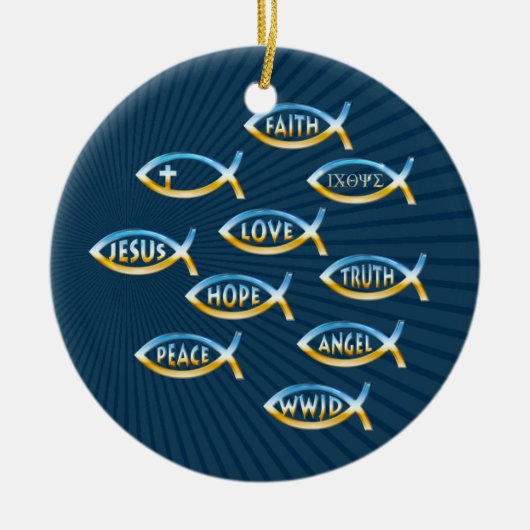 Volg hem - Christelijke versiering Keramisch Ornament (Voorkant)