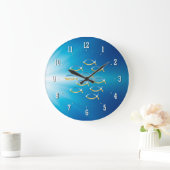 Volg hem | Christelijke vissymboolwandklok Grote Klok (Huis)